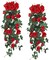 2PCS 3.3Ft Artificial Hanging Rose Vines – Red Flower Garland for Home, Garden, Wedding, Indoor & Outdoor Decor, Valentine’s Day Gift